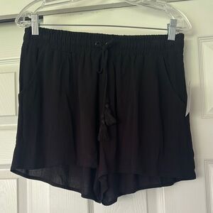 La Blanca Black Relaxed Swim Coverup Shorts